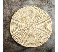 Tovagliette intrecciate, 11-38cm Woven Placemats, Round Placemats Rattan Placemats, Wicker Water Hyacinth/Corn Husk Placemats(Corn Husk,18cm)