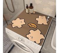 Tovagliette Lavabili Biscuit Bear Copri Lavatrice Per Interno Per Top - Antiscivolo Tappetino Lavatrice - Tappeto Assorbente In Diatomee Per Tovagliette, Cucine, Bagni35*45Cm