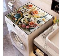 Tovagliette Lavabili Fiore Copri Lavatrice Per Interno Per Top - Antiscivolo Tappetino Lavatrice - Tappeto Assorbente In Diatomee Per Tovagliette, Cucine, Bagni35*45Cm
