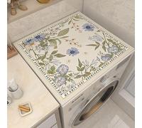Tovagliette Lavabili Fiori Blu Copri Lavatrice Per Interno Per Top - Antiscivolo Tappetino Lavatrice - Tappeto Assorbente In Diatomee Per Tovagliette, Cucine, Bagni35*45Cm