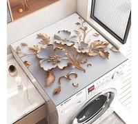 Tovagliette Lavabili Fiori D'Oro Copri Lavatrice Per Interno Per Top - Antiscivolo Tappetino Lavatrice - Tappeto Assorbente In Diatomee Per Tovagliette, Cucine, Bagni35*45Cm