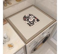 Tovagliette Lavabili Fiori Marroni Copri Lavatrice Per Interno Per Top - Antiscivolo Tappetino Lavatrice - Tappeto Assorbente In Diatomee Per Tovagliette, Cucine, Bagni35*45Cm