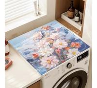 Tovagliette Lavabili Fiori Rosa Copri Lavatrice Per Interno Per Top - Antiscivolo Tappetino Lavatrice - Tappeto Assorbente In Diatomee Per Tovagliette, Cucine, Bagni35*45Cm