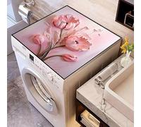 Tovagliette Lavabili Fiori Rosa Copri Lavatrice Per Interno Per Top - Antiscivolo Tappetino Lavatrice - Tappeto Assorbente In Diatomee Per Tovagliette, Cucine, Bagni35*45Cm