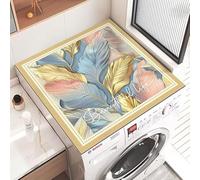 Tovagliette Lavabili Foglie Colorate Copri Lavatrice Per Interno Per Top - Antiscivolo Tappetino Lavatrice - Tappeto Assorbente In Diatomee Per Tovagliette, Cucine, Bagni35*45Cm