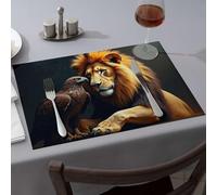 Tovagliette lavabili Leone e Aquila: Majesty In Partnership Tovagliette da pranzo Comedor Spring (1PCS)