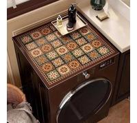 Tovagliette Lavabili Mandala Marrone Copri Lavatrice Per Interno Per Top - Antiscivolo Tappetino Lavatrice - Tappeto Assorbente In Diatomee Per Tovagliette, Cucine, Bagni35*45Cm