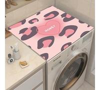 Tovagliette Lavabili Stampa Leopardo Rosa Copri Lavatrice Per Interno Per Top - Antiscivolo Tappetino Lavatrice - Tappeto Assorbente In Diatomee Per Tovagliette, Cucine, Bagni35*45Cm
