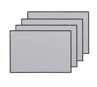Tovagliette per tavolo da pranzo in tessuto cotone lavabile resistente al calore, 35 x 50 cm, colore grigio chiaro