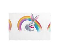 Tovagliette per tavolo da pranzo Set di 6 30,5 x 45,7 cm HHGFASD Crossing the Rainbow Pattern per hotel Family Banquet