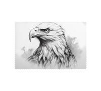Tovagliette per tavolo da pranzo Set di 6 30,5 x 45,7 cm HHGFASD Sketch Eagle Head Pattern per hotel Family Banquet