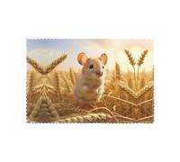 Tovagliette per tavolo da pranzo Set di 6 30,5 x 45,7 cm VVXBHGR Topolino nel campo di grano Stampe per hotel Banchetto di famiglia