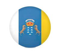 Tovagliette resistenti al calore con bandiera delle Isole Canarie dell'Arcipelago Spagnolo Autunno Tovagliette Rotonde Tovagliette Tovagliette Tovagliette Decorative Rotondo Tavolo da Pranzo Mat 49 cm