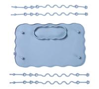 Tovagliette riutilizzabili in silicone per uso alimentare Tovagliette per bambini Tovagliette da pranzo per bambini Piatto per l'alimentazione del bambino con cinturino Tappetino da pranzo in silicone
