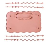 Tovagliette riutilizzabili in silicone per uso alimentare Tovagliette per bambini Tovagliette da pranzo per bambini Piatto per l'alimentazione del bambino con cinturino Tappetino da pranzo in silicone