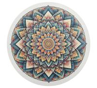Tovagliette rotonde con mandala, per tavolo da cucina, lavabili, resistenti al calore, tovagliette rotonde in PVC