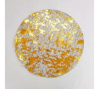 Tovagliette Rotonde Nere e Oro, 24 Pezzi Tovagliette Colazione Sottopiatti Rotondi Rete Placemats, Tappetini da Pranzo in Lamina d'oro, Decorazione per Tavolo da Pranzo, Cucina, Ristorante, Matrimoni
