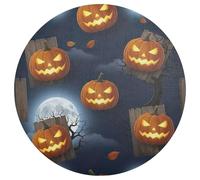 Tovagliette rotonde stampate con lanterne incandescenti, resistenti al calore, antiscivolo, lavabili per cucina, taglia unica