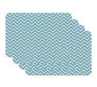 Tovagliette stampate Zigzag spesso blu, Tovagliette da Tavola, tovaglietta, Tovaglietta per sala da pranzo, a prova di cibo, 4 pezzi, 30 x 450 cm, Venilia 59077