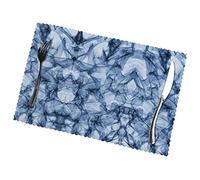 Tovagliette Tovagliette Set di 6 tovagliette in marmo blu scuro, lavabili for la decorazione del tavolo da pranzo della cucina