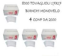 TOVAGLIOLI 17X17 CARTA CELLULOSA PZ.8000 BAR MONOUSO 1 VELO DISPENCER