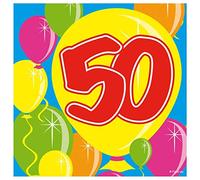 Tovaglioli 50 anni con palloncini 25 x 25 cm
