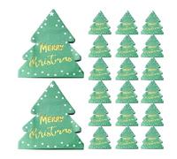 Tovaglioli a forma di albero di Natale - Tovaglioli natalizi decorativi | Tovaglioli di carta per la cena di Natale 16,5x15,5 cm | Tovaglioli decorativi per piatti verdi con albero di Natale