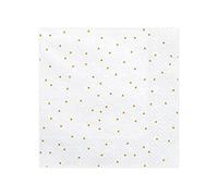 Tovaglioli Bianco con Puntini d' oro, 33 x 33 cm, 1 Pacco (PZ) SP33 - 23 - 008