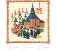 Tovaglioli con Sua Chiesa (20) Ca 33 Cmx33 CM Neu Erzgebirge Fazzoletti di Carta