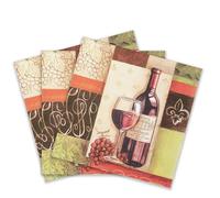 Tovaglioli da cocktail in carta colorata, 20 conteggi di tovaglioli Shabby Chic per matrimonio, cena, festa del tè e doccia, Red Wine