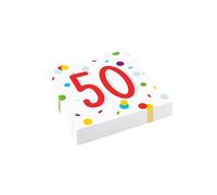 Tovaglioli da tavola - AMSCAN - 50 anni - Multicolore - 33 x 33 cm - 20 pezzi