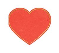 Tovaglioli di carta a forma di cuore stampati rossi, per cene romantiche, fidanzamenti, tovaglioli decorativi per San Valentino.