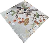 Tovaglioli di carta, motivo: uccellini, chickadee, per feste, circa 33 x 33 cm, autunno/inverno