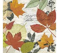 Tovaglioli di Design Tovagliolo Tovaglioli Decorati con Foglie Colorate Autunnali, 33 x 33 cm