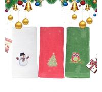 Tovaglioli di Natale - Asciugamano morbido per la pelle, 3 pezzi, fazzoletto molto assorbente ad asciugatura rapida, asciugamano invernale a forma di pupazzo di neve | per gite in spiaggia
