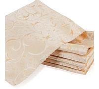 Tovaglioli di Stoffa Natalizi, FainFun 6 Pezzi Tovaglioli di Tessuto, Tovagliolo di Stoffa, Modello Bifacciale,oro Chiaro, Delicate Decorazioni per la Tavola di Natale, Decorazioni per Matrimoni