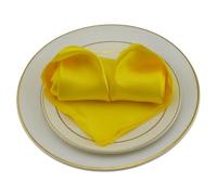 Tovaglioli di Stoffa Raso, Confezione da 60 tovaglioli quadrati 30x30 cm in raso for la decorazione della festa nuziale Ristorante 12 "Asciugamani da tè in stoffa Tovagliolo for caffè/torta(Yellow)