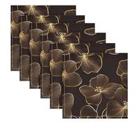 Tovaglioli di stoffa vintage in metallo oro con fiori per cena senza pieghe tovaglioli di stoffa set di 6 servilletas para boda 50,8 x 50,8 cm