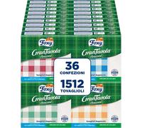 Tovaglioli Foxy GranTavola Scozzesi 2 veli, 36x42 pezzi, 4 colori, 32x32,5 cm