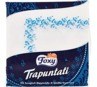 Tovaglioli foxy trapuntati decorati 2veli bianco ultrassorbenti resistenti 6 pz.