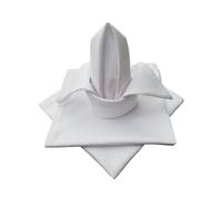 Tovaglioli in tessuto di alta qualità, 4 pezzi, in 100% cotone, collezione concetto, colore e dimensioni a scelta (set di 4 tovaglioli in tessuto, 45 x 45 cm, bianco)