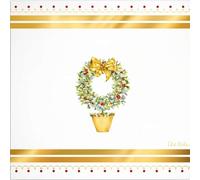 Tovaglioli Natalizi Joyeux Noel Oro in Carta 33x33 cm 16 pz - Givi