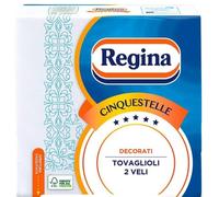 Tovaglioli Regina Cinquestelle decorati 2veli 12 pezzi ultrassorbenti resistenti