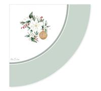 Tovaglioli Smerlo Tondo Neve Di Natale Carta Verde 33x33 cm 16 pz - Givi