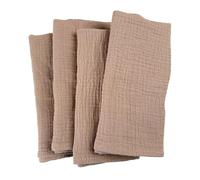 Tovaglioli Tavolo da Pranzo, Set di 4 tovaglioli in garza cotone 40x40 cm, morbidi quadrati riutilizzabili a doppio strato fatti a mano for cene nozze(1)