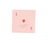 Tovagliolo Carta 33x33 "l'Amore ??? Un Gioco Pe Rosa Cipria, Rosso E Oro
