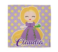 Tovagliolo Cole personalizzato con nome. Ideale per il beauty case della scuola. Ritorno AL Cole. Regali personalizzati. Diversi modelli tra cui scegliere (Rapunzel)
