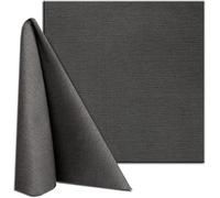 Tovagliolo TNT monouso 40x40 in tessuto non tessuto GRIGIO FUMO | 200 pezzi | tovaglioli, resistenti | assorbente | simile al tessuto | ideale per ristorazione | Biodegradabile