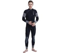 TOVCHEI Muta da 3 Mm da Uomo A Maniche Lunghe Caldo Muta da Sub Monopezzo A Prova di Freddo Anti Meduse per Il Surf Snorkeling Motoscafo,Black a,S