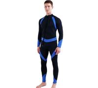 TOVCHEI Muta Intera da Uomo 3MM Neoprene Caldo A Prova di Freddo Anti Medusa Nuoto Muta Subacquea per Il Surf Snorkeling Subacquea,Blu,3XL